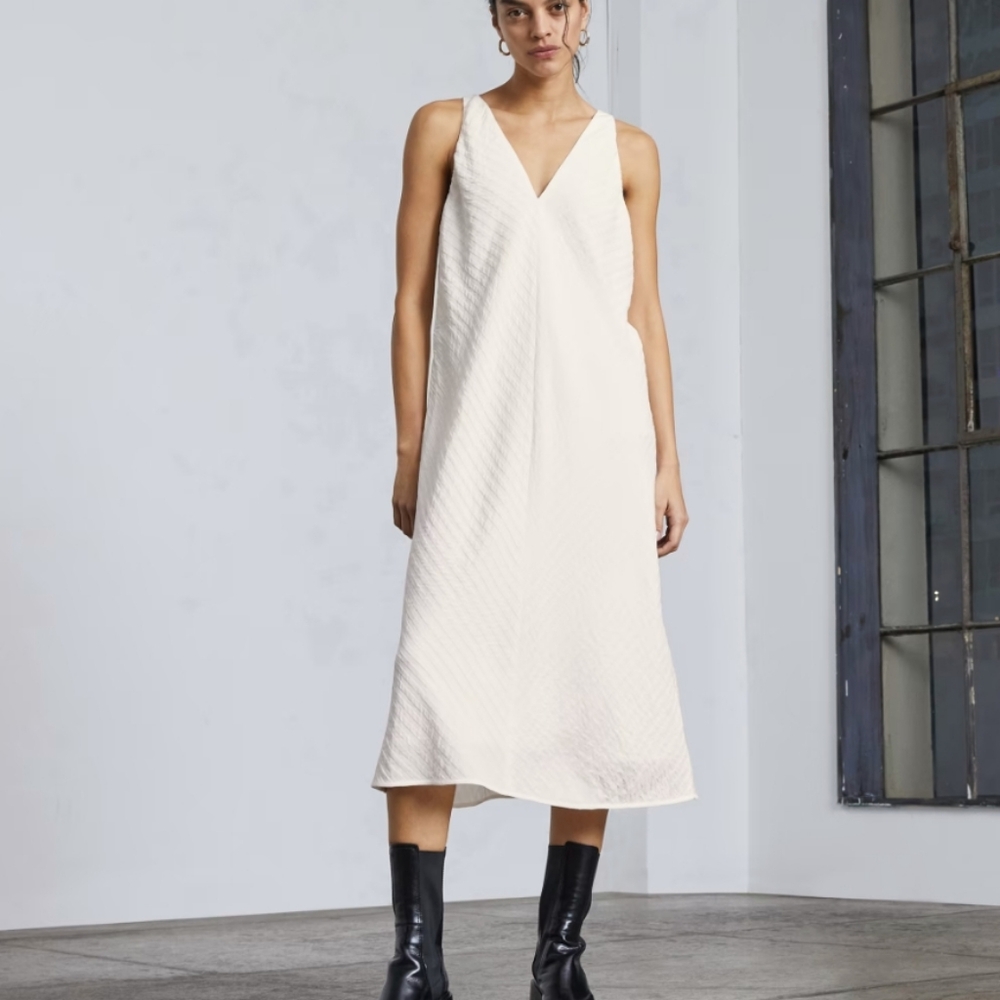 Everlane City Stripe Midi Dress Size 10